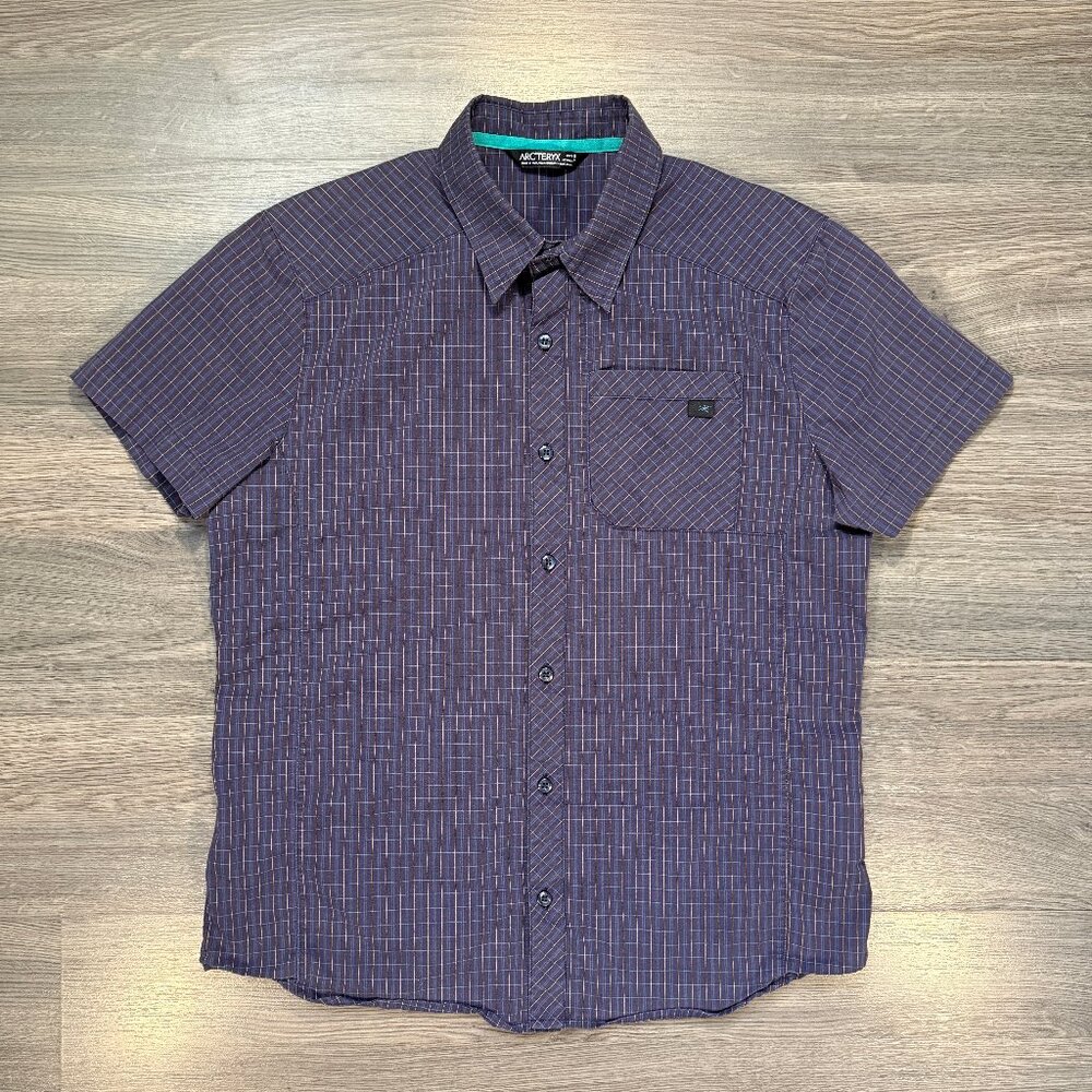 Arc'teryx Men's Peakline Short Sleeve Shirt - Dark Purple/Navy